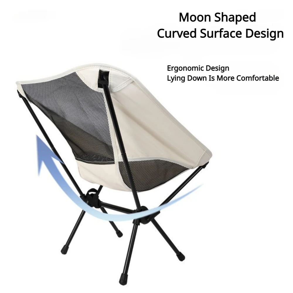 Portable Camping Moon Chair Outdoor Detachable Camping Seat Ultralight Folding Beach Fishing  Chairs Foldable Small Picnic Chair