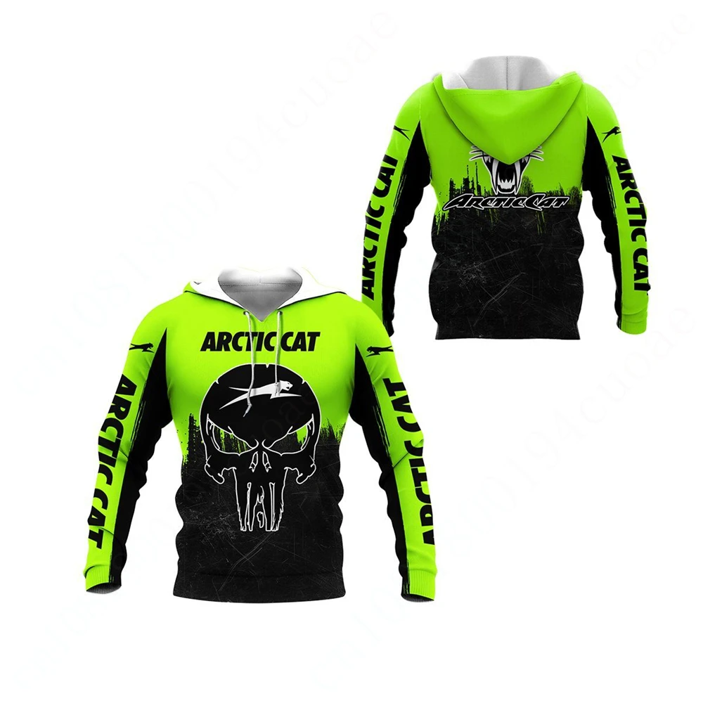 Arctic Cat Clothing Casual Oversize Zip Hoodie Harajuku Hoodies For Men Women 3D Pullover Top Anime Sweatshirt Unisex Hoodies