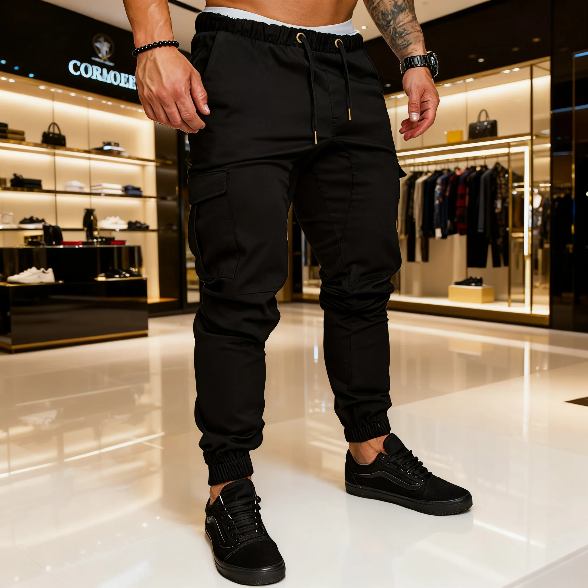 الرجال Sweatpants السراويل الفضفاضة رجل الذكور الملابس رياضة رياضة كبيرة الحجم الرجال السراويل الملابس البضائع Y2k رياضية عداء ببطء ركض المسار