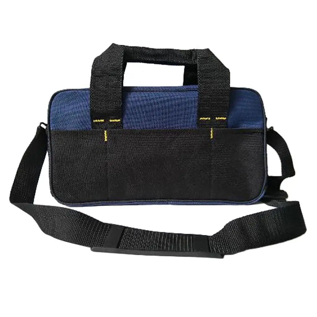 14 Inch Tool Bag Heavy Duty Tool Storage Bag with 600, Open Mouth, Zipper And Rubber Base