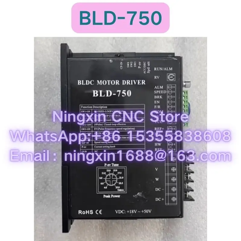 

Б/у 24 В 36 В 48 В контроллер драйвера двигателя BLDC 750 Вт 18 В-50 В бесщеточный драйвер двигателя BLD-75, функциональный тест в порядке