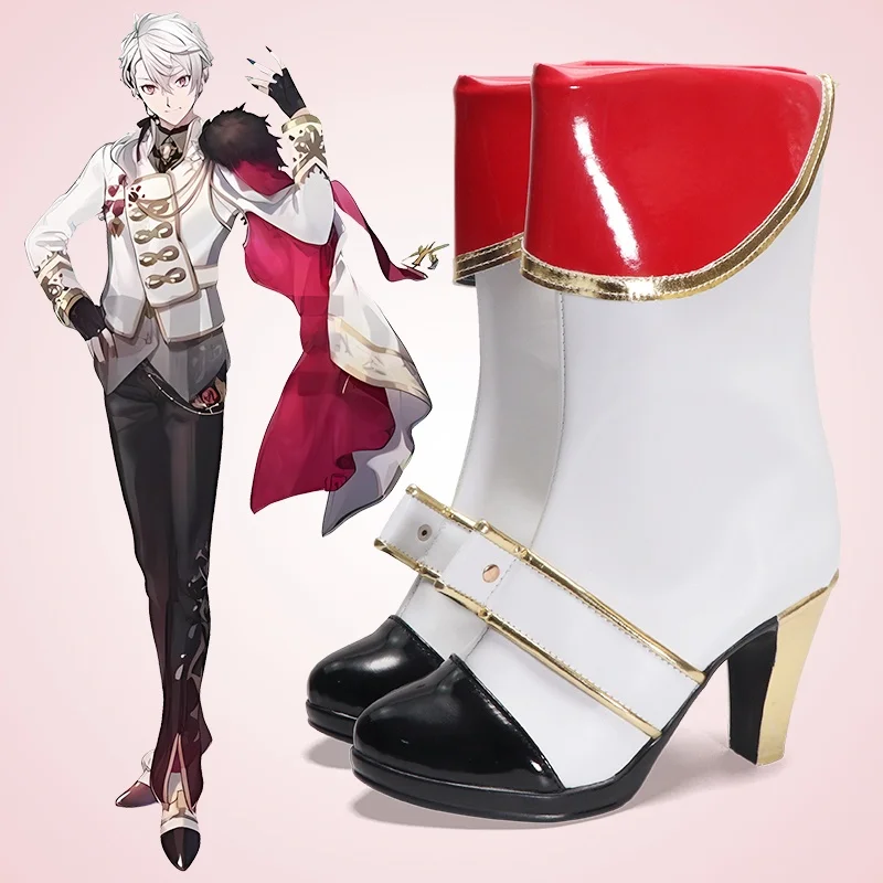 

Vtuber Nijisanji Косплей Kanae Vamp Kuzuha Обувь для косплея Сапоги Otaku Японский костюм виртуального идола Белые туфли на Хэллоуин