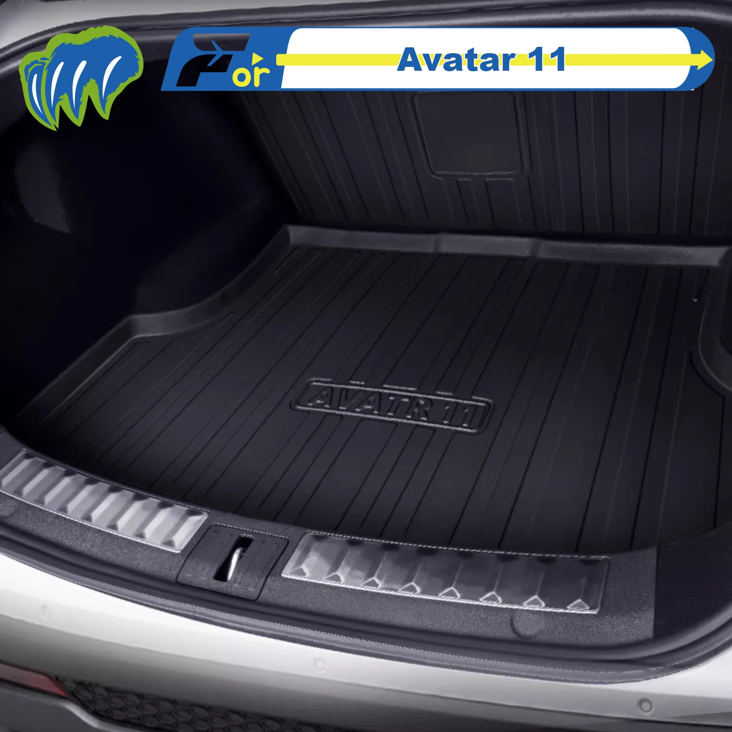 

Для Avatar 11 2022-2024 индивидуальный коврик для багажника автомобиля из ТПЭ, коврик для багажника, 3D-образный лазерный измерительный коврик для багажника, защитный коврик для спинки стула