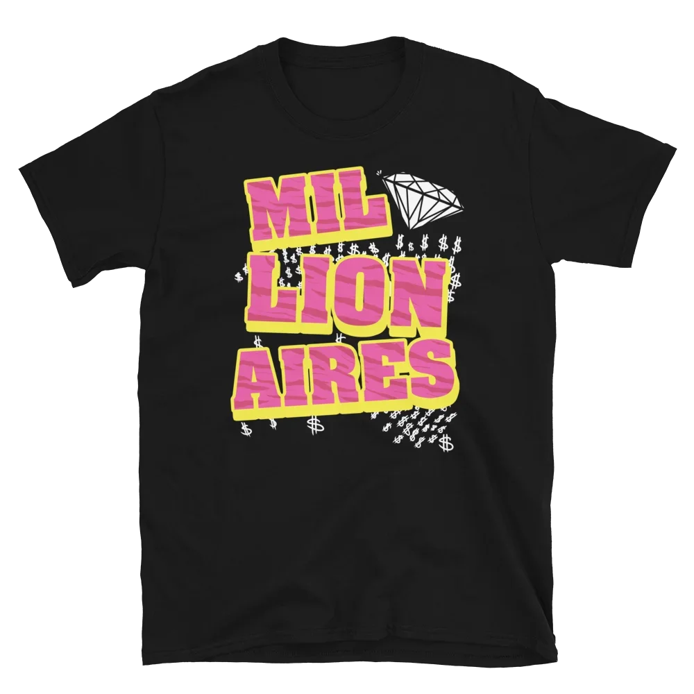 MILLIONAIRES Pink & Yellow Logo Stacked Scene Queen Band T-Shirt