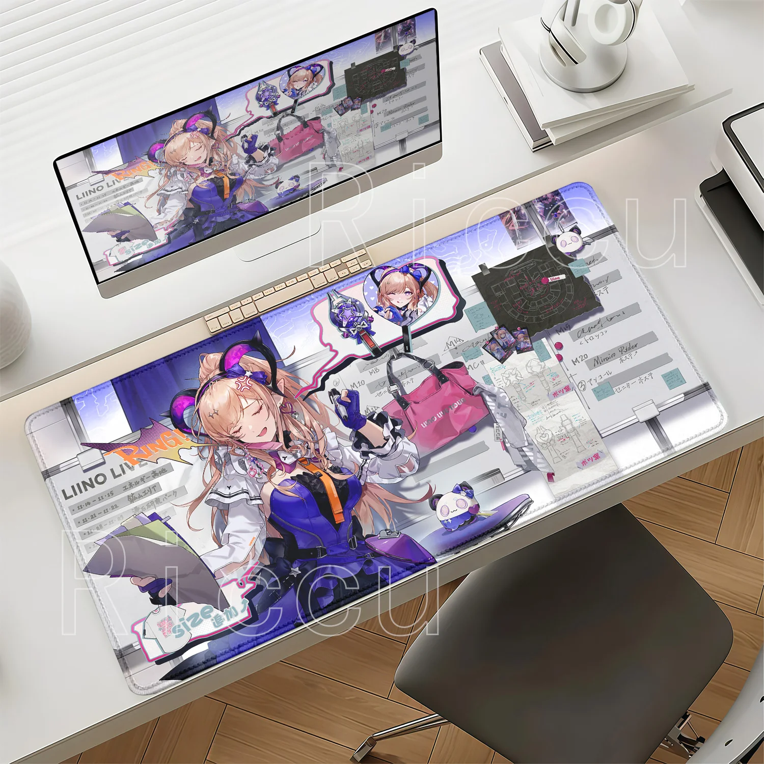 Liino Mi Fu Arknights Endfield PC Gaming Overlock Mouse Pad Rubber Non-slip Mousepad Office Anime Girl Sexy HD Printing Desk Mat