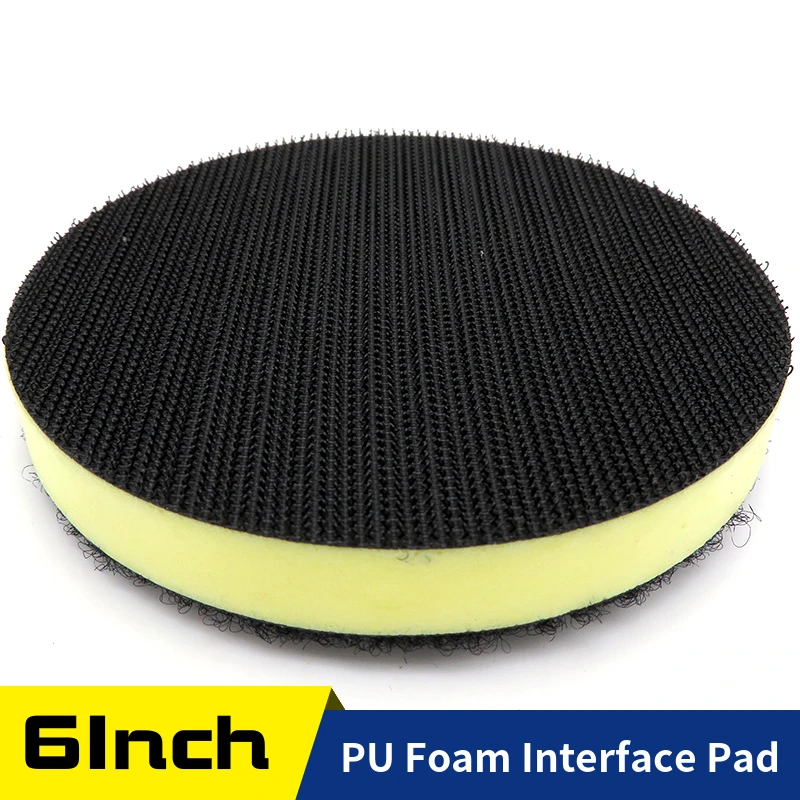 6 Inch 150mm PU Foam Interface Pad for Hook and Loop Sanding Disc Backing Plate Polishing Buffing Pads Sander Polisher Grinder