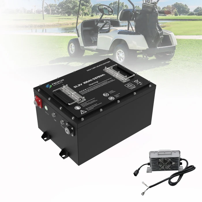 

The World's Larget Lithium Golf Cart Battery Manufacturing Base Propow Golf Cart Lithium LiFePO4 Battery 51.2V 105Ah