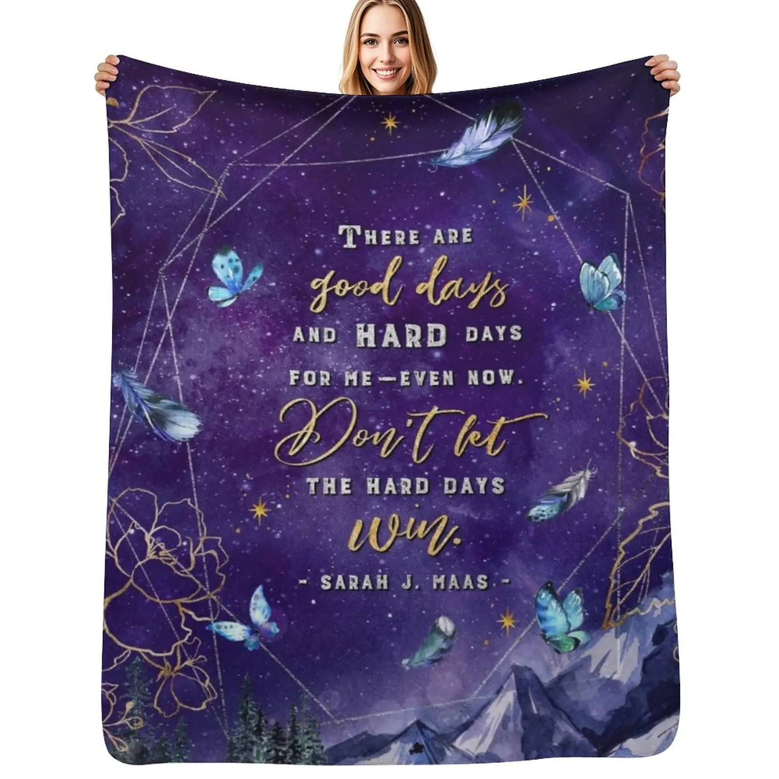 

There are good days Throw Blanket Soft Home Decor Blanket for Couch Bedroom