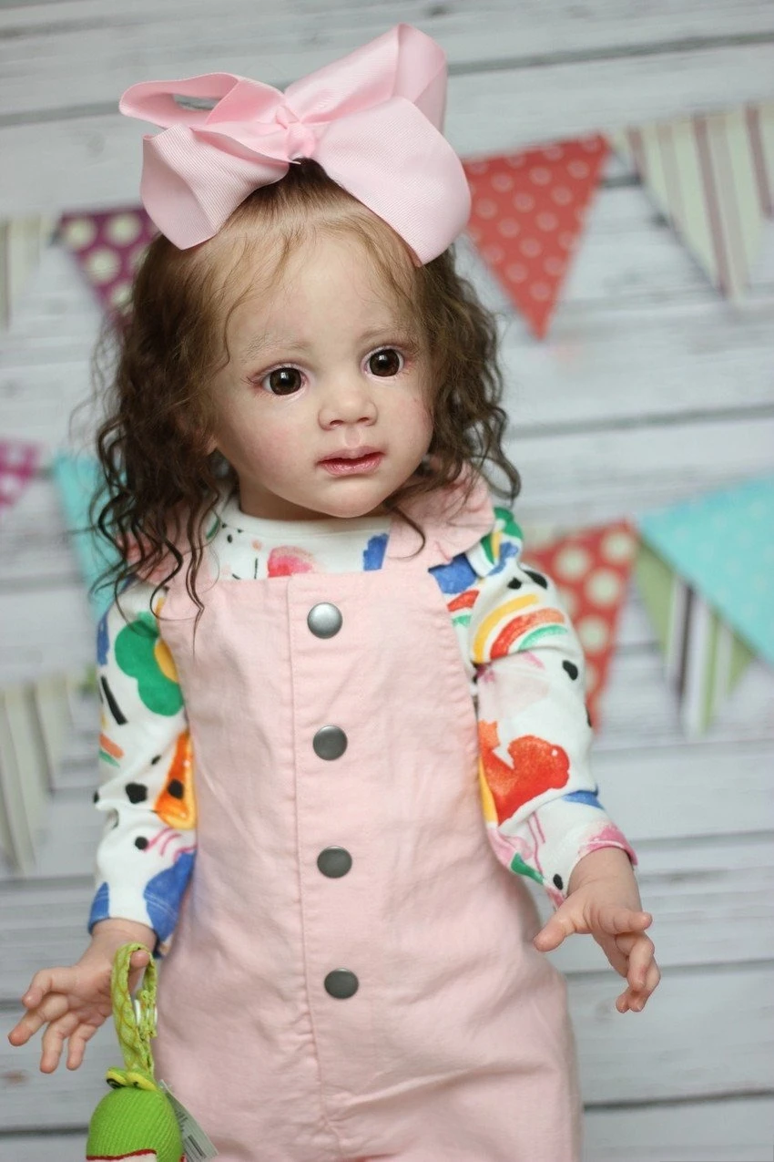 Already Painted Kits/Unpainted Kit Reborn Fritzi Doll 24Inch Soft Touch Unfinished Fresh Color DIY Doll Parts With Cloth Body