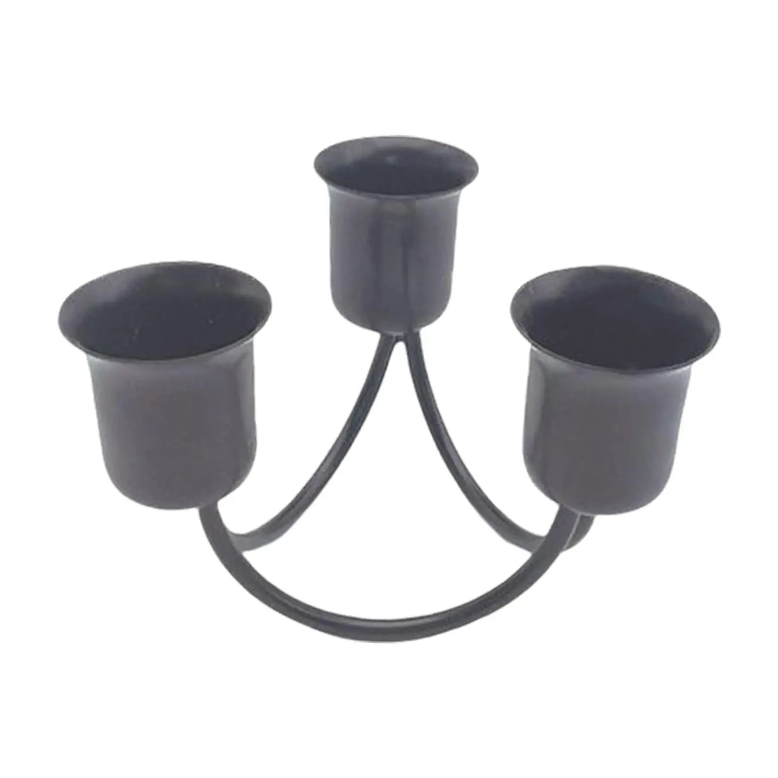European Style 3 Arms Candlestick Pillar Candle Holder for Christmas Party Decor