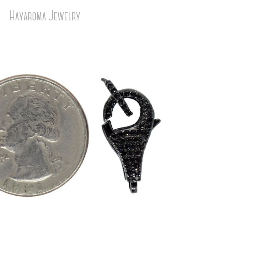 

5Pcs Black Copper Lobster Invisible Setting & Hooks Gunmetal Color Wholesale Accessory Clasps