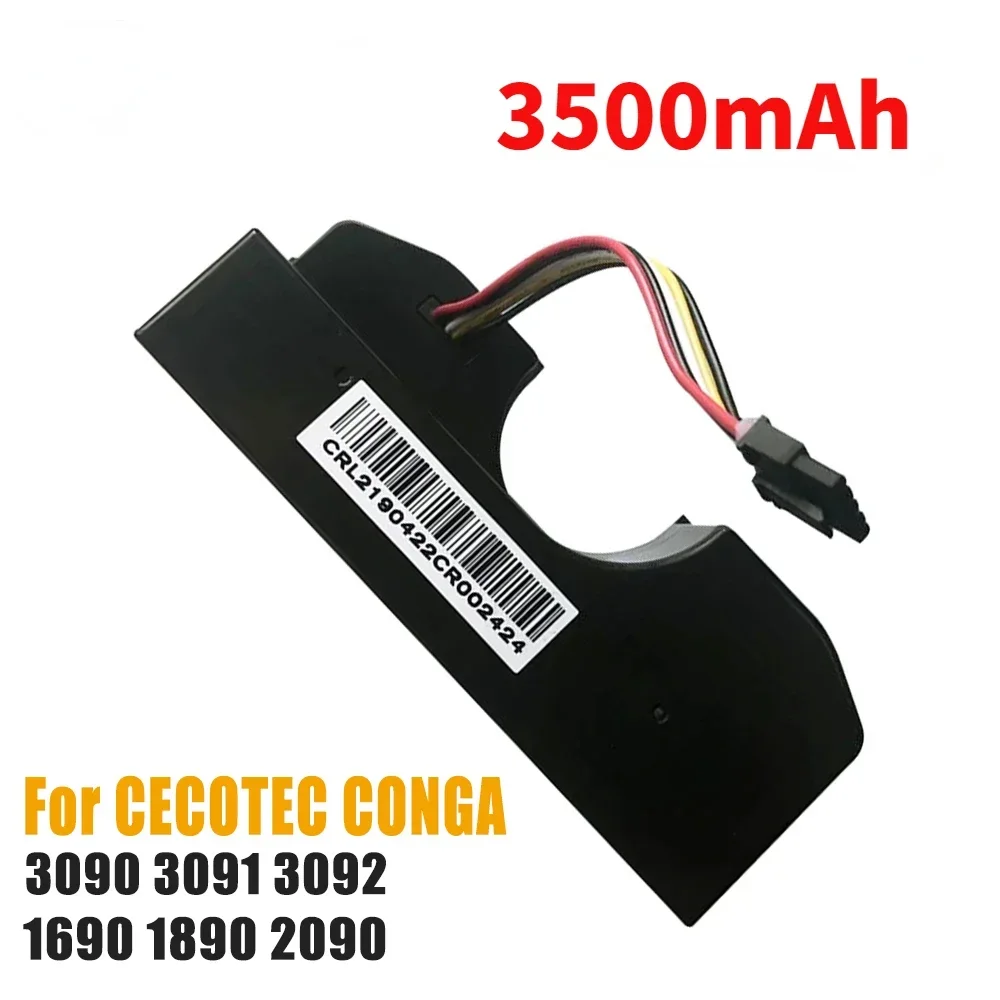 cecotec-プラスチックケース付き掃除機用バッテリーconga-3090-3091-3092-18650-144リチウムイオン3000-v3500mah