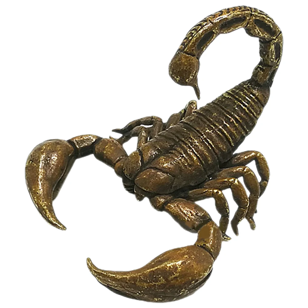 

Copper Scorpion Ornament Retro Figurine Handmade Sculpture Metal Decor Mini Model Craft Desktop Adornment Living Room Decor Home