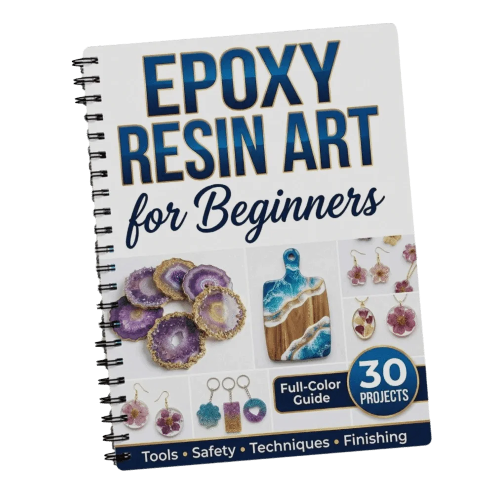 Step-by-Step Epoxy Resin Art Handbook 30 Projects Illustrated Beginner DIY Crafts Book Creative Tools Handbook Tutorial