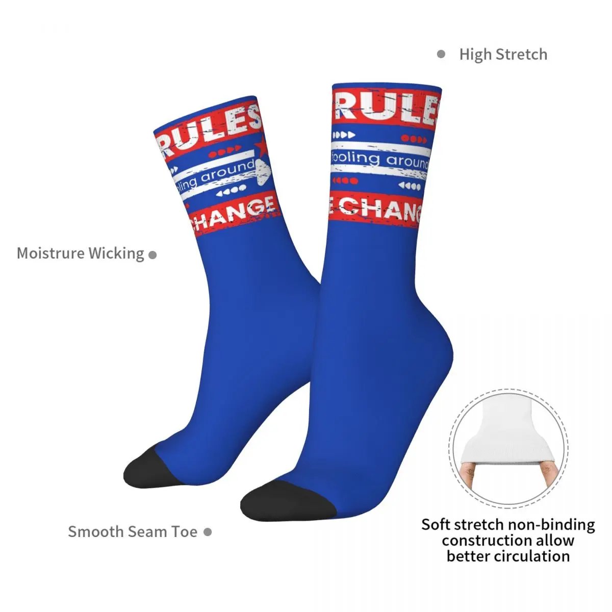 New Rules Same Old Fooling Around Regime Change Socks Harajuku Soft Stockings All Season Long Socks for Unisex Christmas Gifts