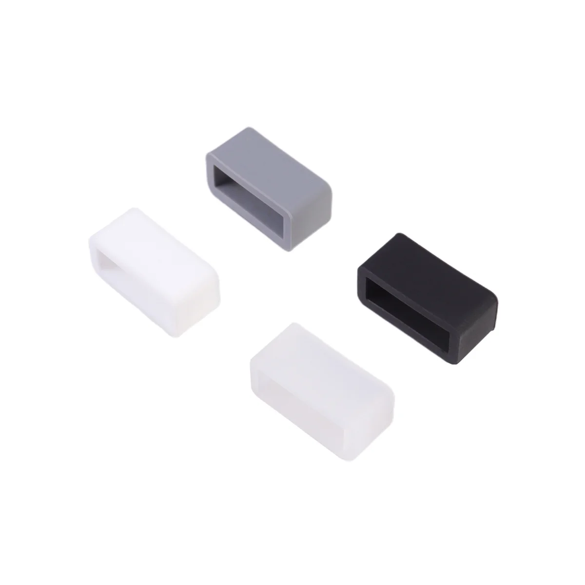 4pcs 14Mm Silicone Watch Bezel Activity Ring Replacement Strap Buckle For Smartwatch Adjustable Glue Gasket Watchstrap Looping