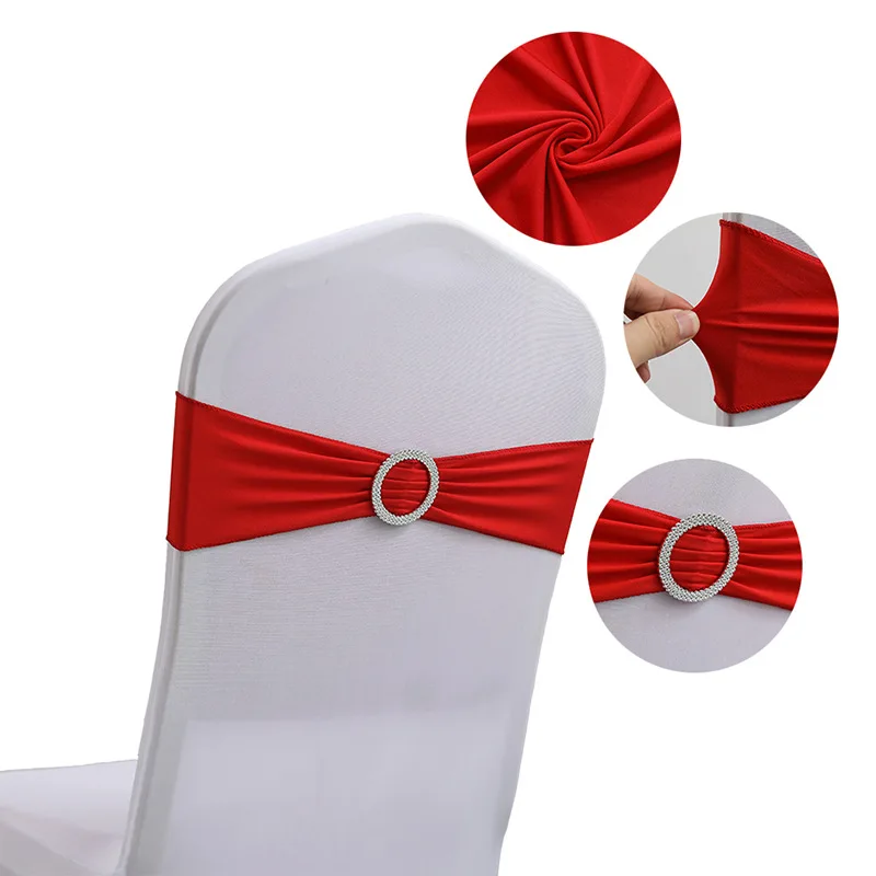 

Removable Spandex Chair Sash Wedding Ready Made Bow Tie For Lycra Birthday Party Hotel Dinner Decoration Nice Design Dining Room