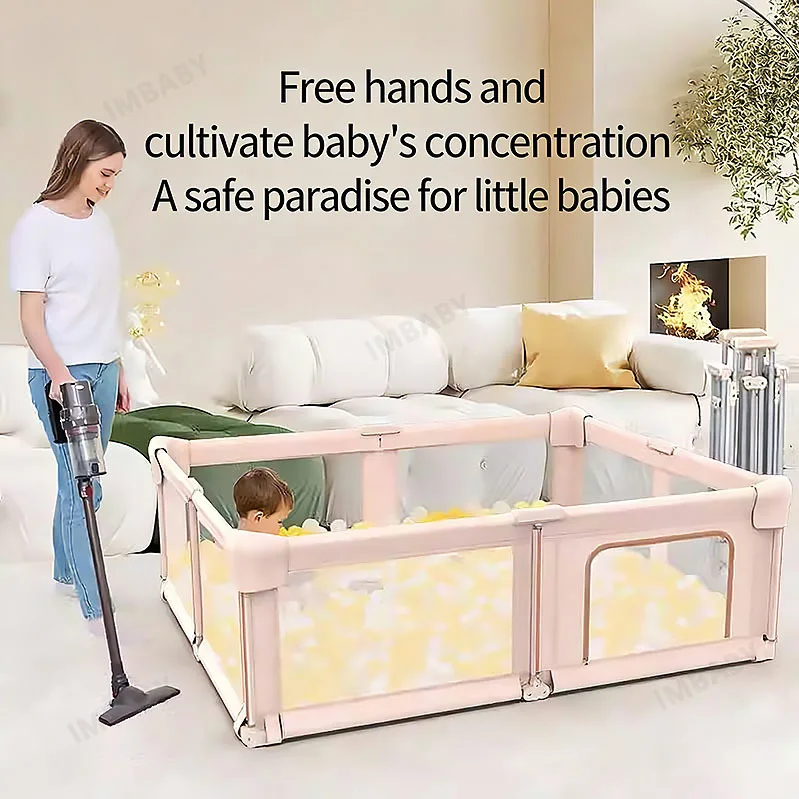 Durable Foldable Multi-size Baby Fence Children Aged for 6 Months To 6 Years Old Indoor/Outdoor Safe Playground Childrens Gifts