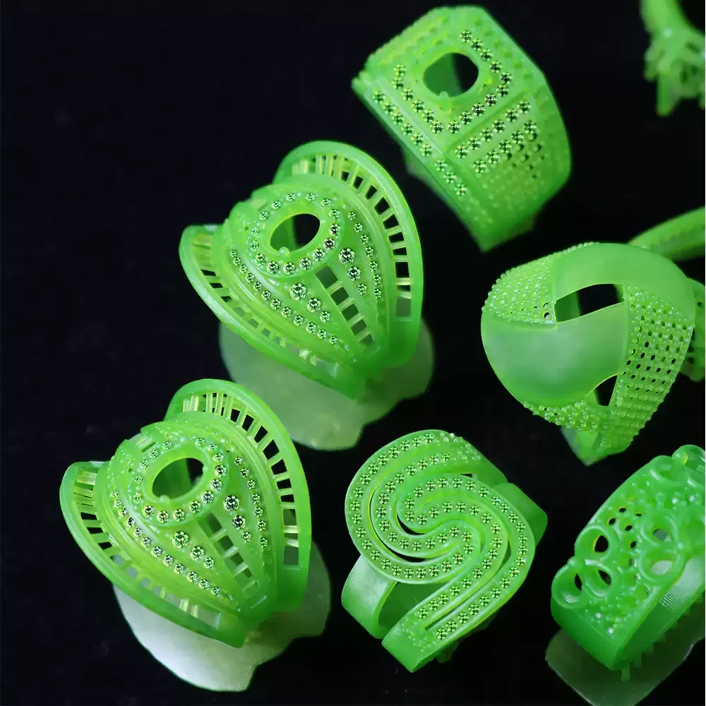 Gzyora Store Green Wax Low Shrinkage Jewelry Casting Photopolymer Resin, 3D Printing Material Compatible with LCD & DLP