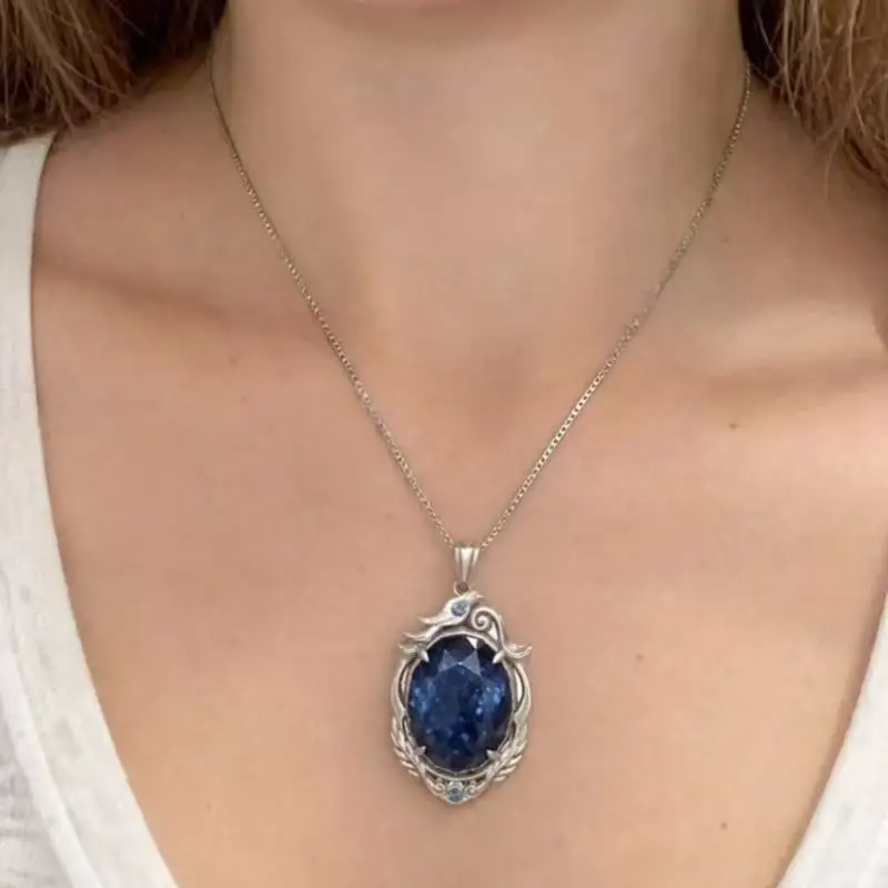 Identity V Cursed Sapphire Necklace  Fan‌ Anime Cosplay Necklace Pendant Necklaces Halloween Cosplay Jewelry Gifts view 2