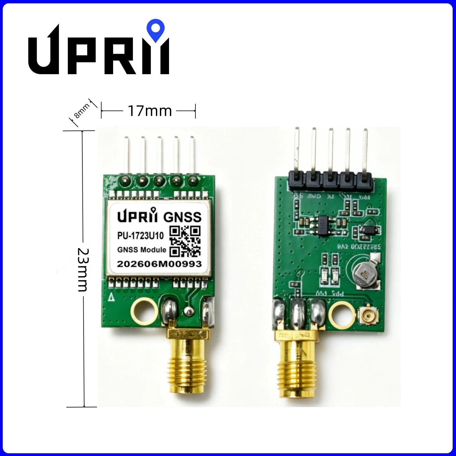 PU-1723 UBX-M10050-KB GPS GNSS Module with Active Antenna, GPS Galileo GLONASS BeiDou QZSS SBAS Receiver, UBX NMEA Protocol