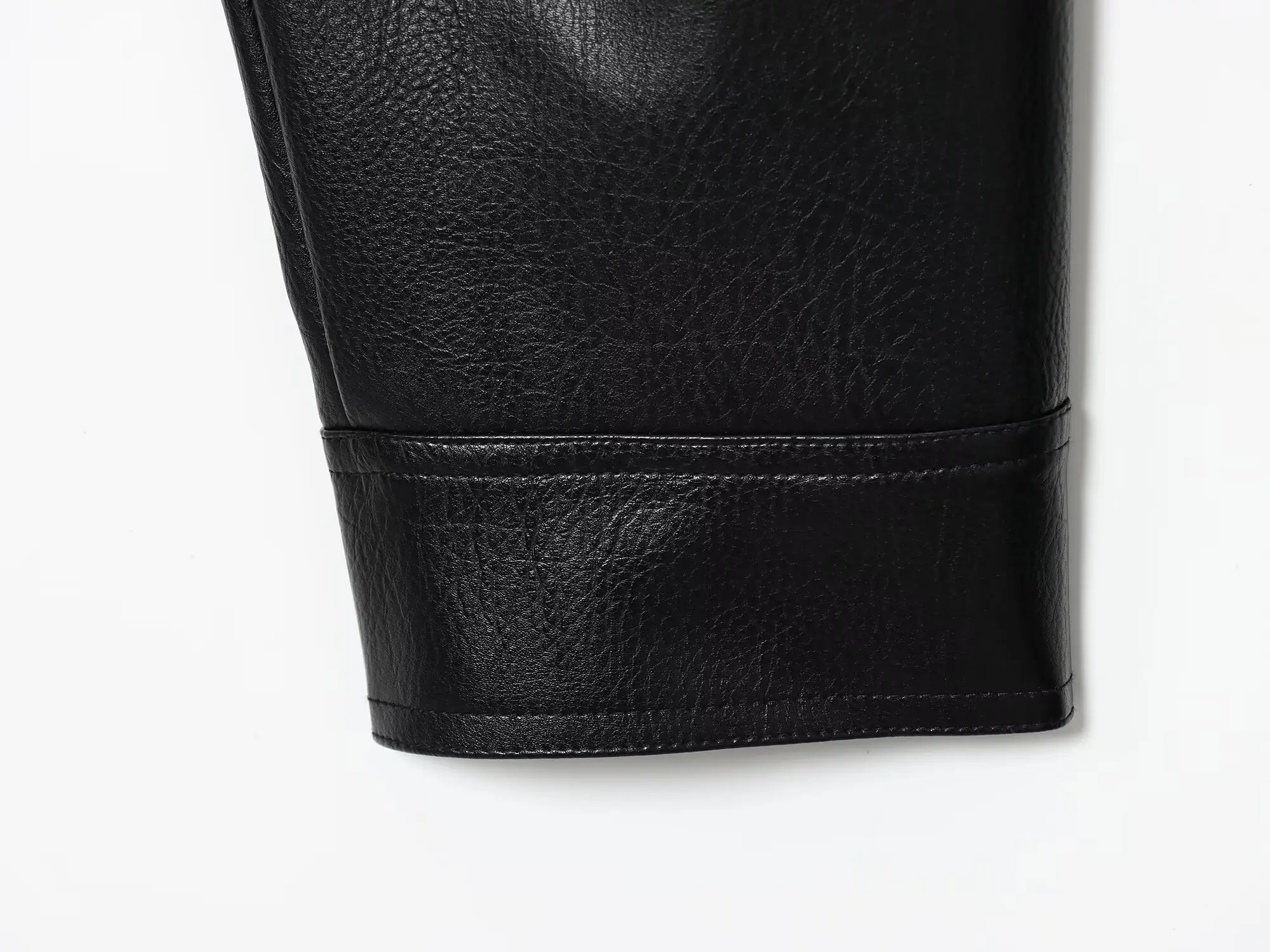 DiYiG WANITA 2025 Musim Gugur Jaket Efek Kulit Imitasi Mode Baru Retro Lengan Panjang Chic Ritsleting Mantel Lengan Panjang Pakaian Luar Mujer