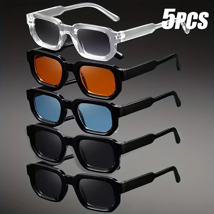 Nieuwe Mannen Vintage Rechthoek Frame Zonnebril Mode Retro Zonnebril Luxe Merk Design Bril UV400 Brillen Vrouwen Bril - afbeelding 1