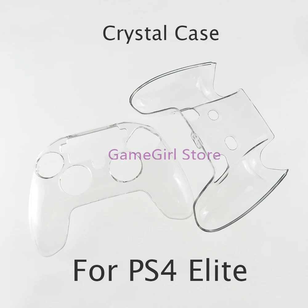 20pcs Crystal Case Transparent Shell Hard Box For Playstation 4 PS4 2.0 Elite Version Controller Protective Cover