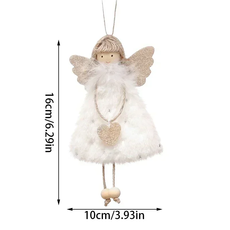 Heavenly Angel Girl Tree Topper 2025 Exclusive Plush Hanging Ornament for Christmas Decor Children's New Year Present