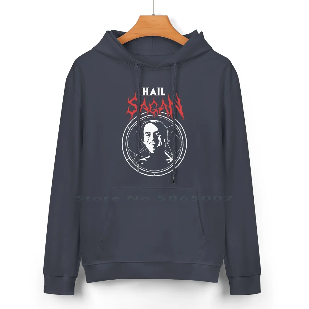 Hail Sagan Pure Cotton Hoodie Sweater 24 Colors Cosmos Carl Sagan Hail Sagan Atheism Astronomy Nerd Geek Atheist Weed Science