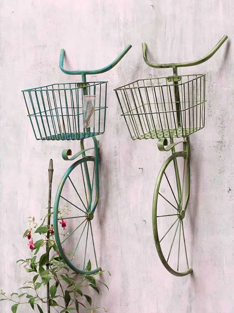 

Bicycle Flower Rack Wall Hanging Garden Shop Decorations Courtyard Outdoor Entrance Terrace Balcony Landscape Layout Ornaments