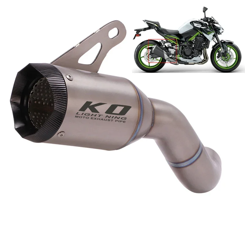 For Kawasaki Z900 2020-2025 Exhaust Pipe Motorcycle Slip-on Muffler No DB Killer Escape Reserve Catalyst Titanium Alloy