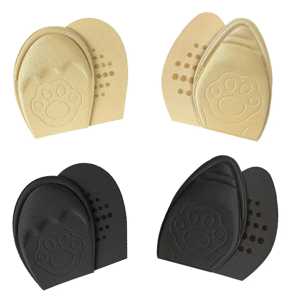 Almofadas antiderrapantes para antepé, 4 pares, almofadas adesivas para sapatos, meia palmilhas confortáveis, almofadas metatarsas, alívio da dor, meia palmilhas