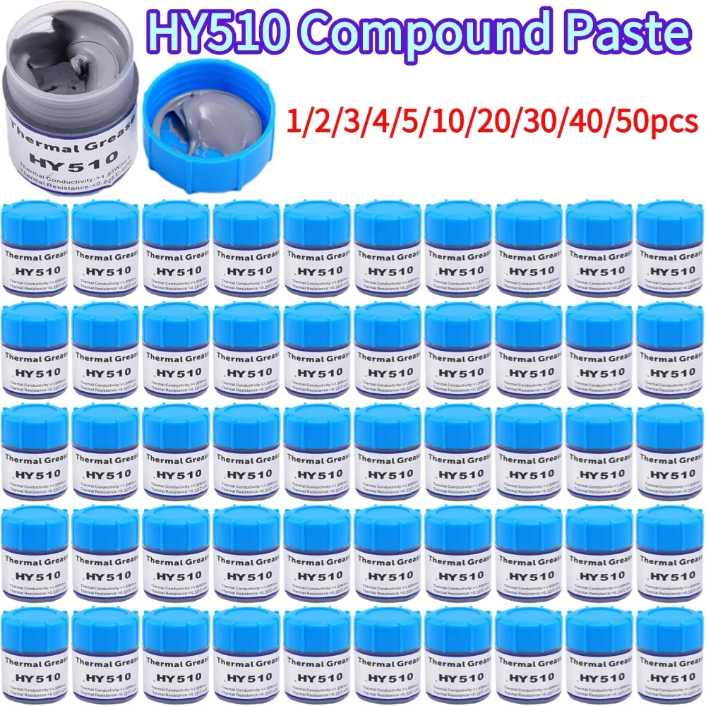 1-50 Stück HY510 Wärmeleitpaste 25g PC Computer Prozessor Wärmeableitende Wärmeleitpaste für CPU GPU Kühlung Dosenwerkzeug