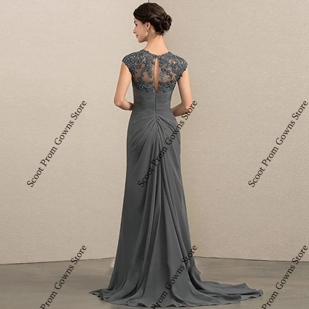 Vestidos grises De sirena para madre De novia, vestidos De fiesta De boda sin mangas para mujer, novedad De verano 2021, bata De playa De gasa