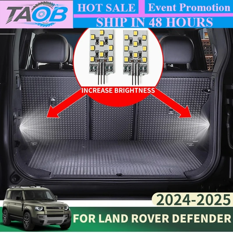 For 2022-2025 Land Rover Defender Upgrade LED Interior Decoration Accessories Trunk Lighting Compartment Trunk Footwell Light