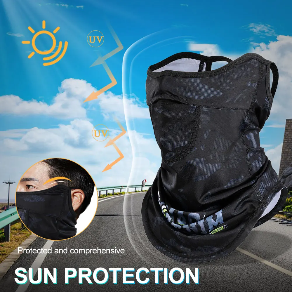 Cagoule de Protection UV pour Moto, Masque Respirant, Coupe-Vent, Écharpe Magique de Cyclisme, Été