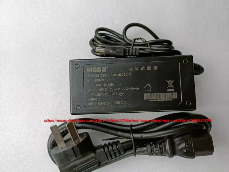 Genuine MOSO MS-Z2500R240-060B0-Q 24V 2.5A 60W AC Adapter Adaptor Charger Power Supply 5.5*2.1mm