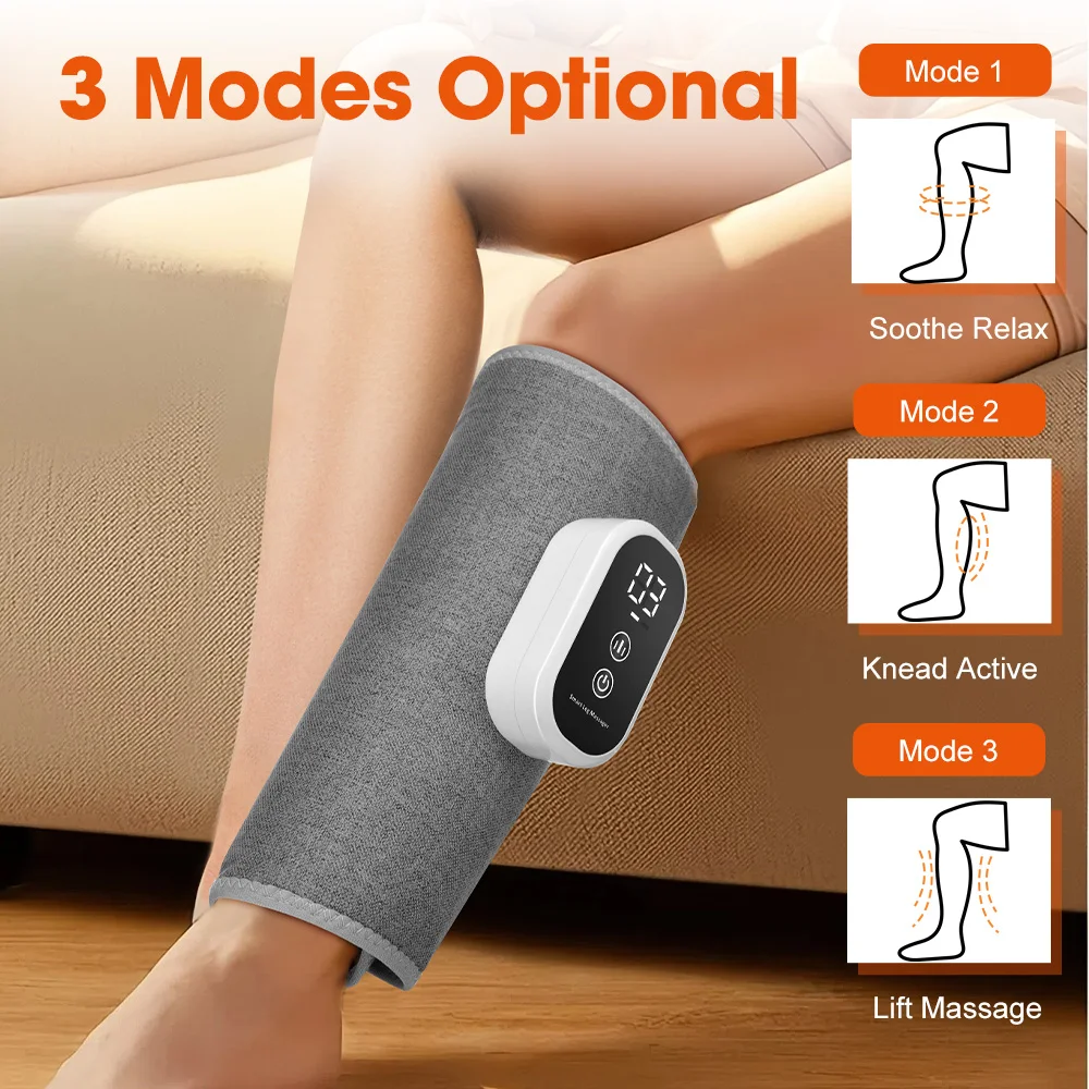 

Eletric Air Pressure Calf Massager 3 Level Airbag Compression Wireless Massage Foot Leg Muscle Blood Circulation Relieve Fatigue