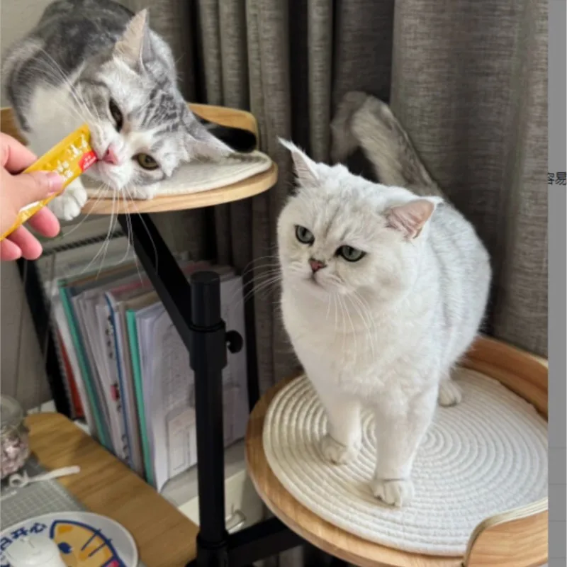 Table-Mounted Cat Climbing Frame Desktop Cat Bed Portable Cat House Adjustable Rotating Cat Hammock Nest Pet Furniture