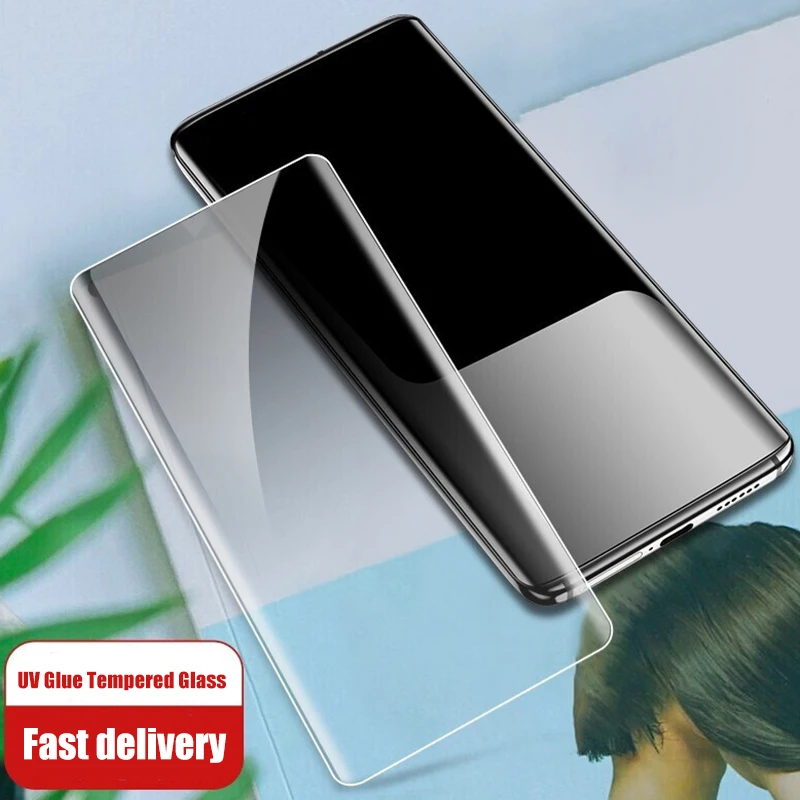 

UV Tempered Glass For Huawei P30 Pro P50 P40 Screen Protector Mate 50 Pro 40 30 20 lite Full Glue Protective Film Nova 7 8 9 10