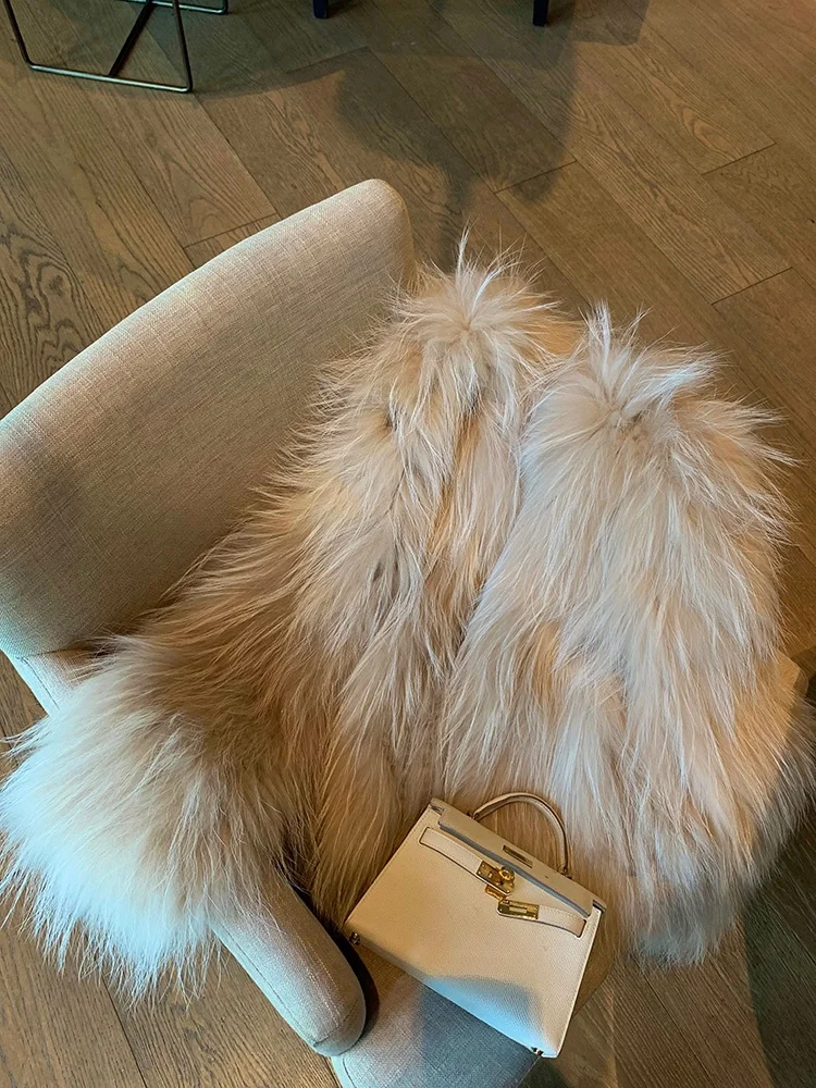 

Liuu ort Fur Jaet Women's Real Fur Autumn Winter Sle Trendy Young Design Cosy Warm Outerwear for Ladies