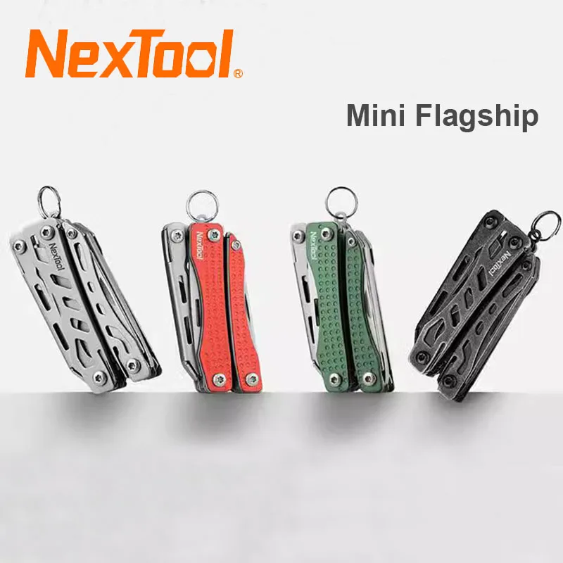 nextool mini multiferramenta flagship 10 em multi funcional ferramenta manual edc chave de fenda alicate dobravel equipamento ao ar livre vermelho verde 01