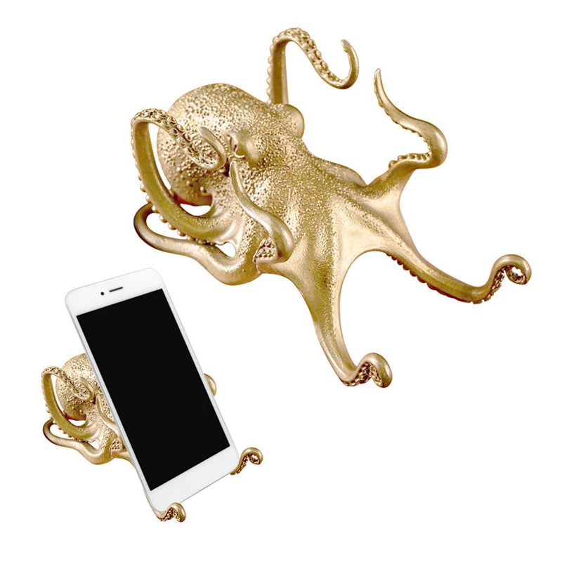 

Octopus Cuttlefish Figurines Statue Desk Stand for Phone Bracket Pen Spectacles Holder Car Ornaments Home Decor Decoration