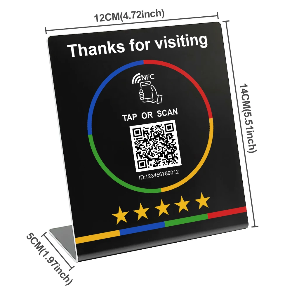 Programmable tag nfc Google Review Stand QR Code and 13.56MHz nfc cards Reviews for Small Business Marketing Boost Your Business