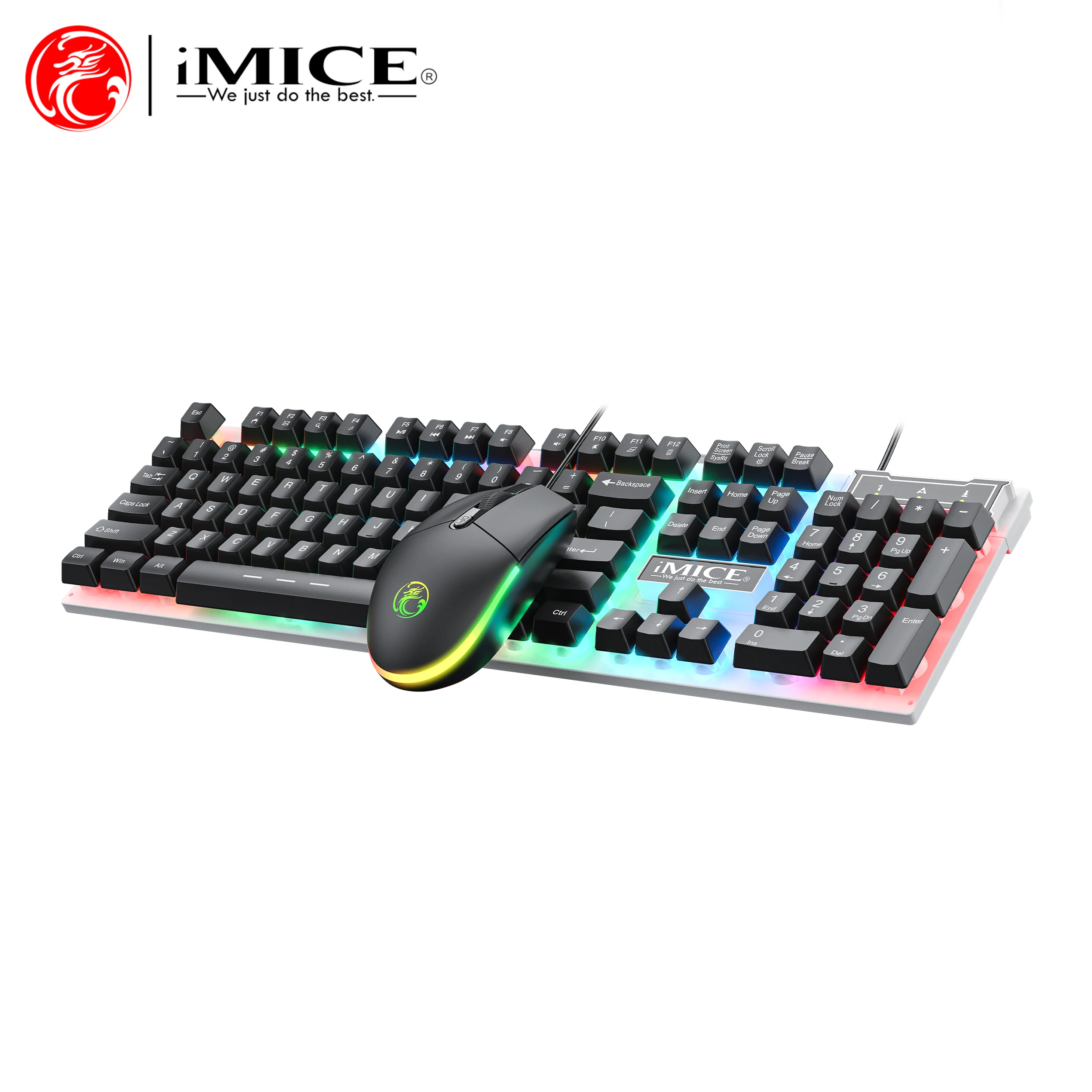 

USB Wired Gaming Keyboard And Mouse Combo Backlit Mechanical Keyboards 2400 DPI Computer Accessories For Laptop PC Gamer