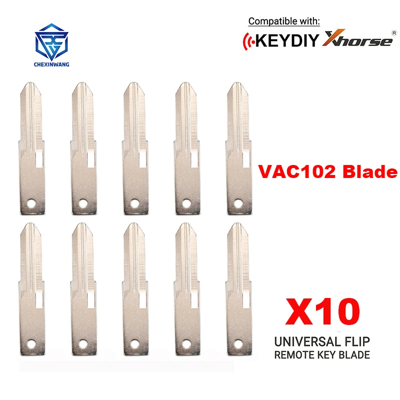 

10ps VAC102 HU166 Car Uncut Flip Remote Key Blade For Renault Megan Modus Clio Modus Kangoo Logan Sandero Duster Car Alarm