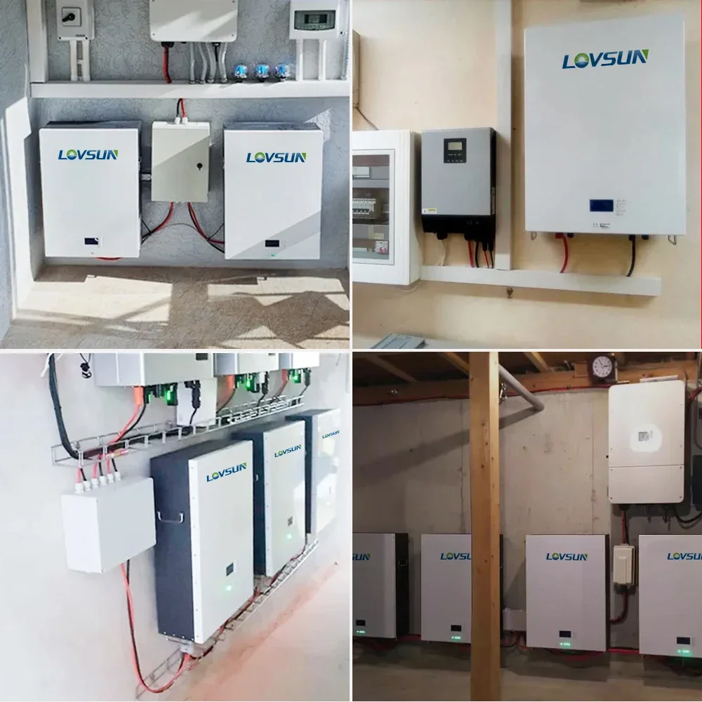 51.2V 200Ah 10kWh LiFePO4 Настенный аккумулятор 48V 100Ah 5kWh Powerwall Литий-ионный аккумулятор Аккумулятор для хранения энергии