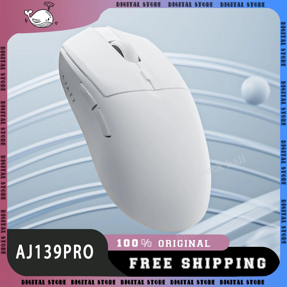 

Ajazz AJ199 AJ139 Pro Wireless Mouse Gamer 2-Mode Wireless Wired Mouse PAW3395 24600DPI Sensor Office CSGO LOL MOBA Gaming Mic