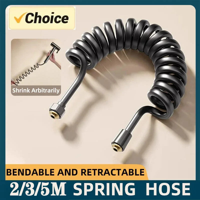 

1.5/2/3/5M Bathroom Telephone Line Style Gun Hose Handheld Toilet Spray Gun Retractable Shower Hose Wall Mounted Toilet Gun Hose